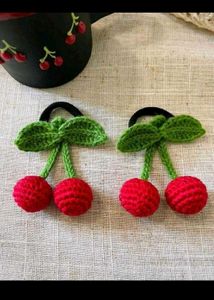 Handmade Cherry Hair Ties