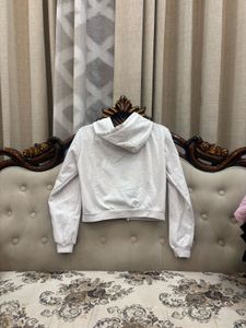 White Zip-Up Hoodie