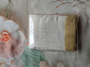Elegant White &amp; Gold Saree