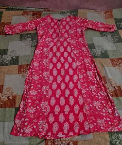 Beautiful Pink Floral Print Kurta