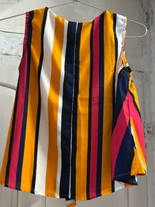 Colorful Striped Sleeveless Top