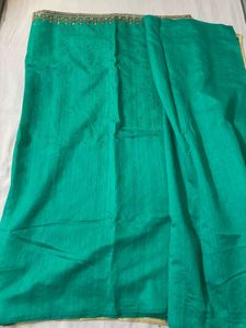 Heavy Designer Green Saree &amp; Blouse