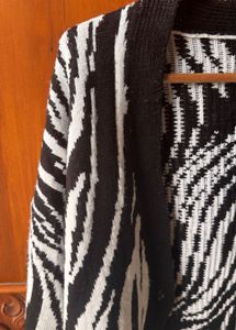 Zebra Print Cozy Cardigan