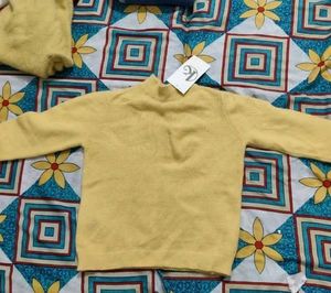 Cute Yellow Knit Cardigan for kids