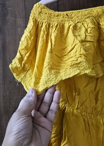 Yellow Off-Shoulder Jumpsuit