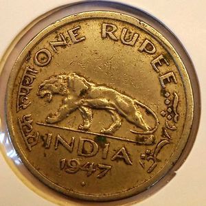 1947 King George VI ONE, HALF and QUATER Rupee