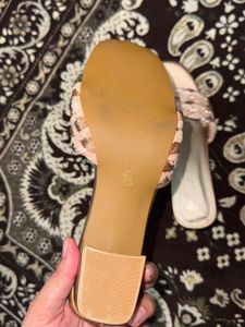 Stylish Rose Gold Braided Slides