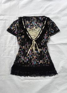 Y2K sheer top