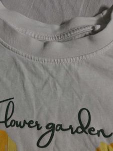 Yellow Gradient Floral T-Shirt