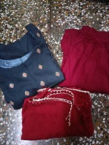 kurti pant set with dupatta