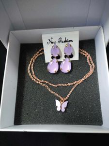 Butterfly Necklace and Earring Set