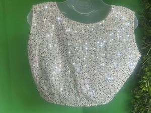 Not Used Readymade Sequinned Blouse