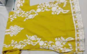 Yellow Embroidered Kurta