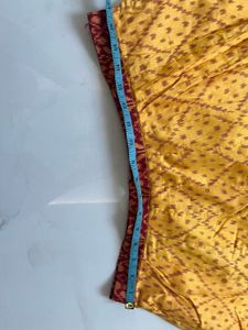 Vibrant Yellow Red Ethnic Skirt with Dupatta