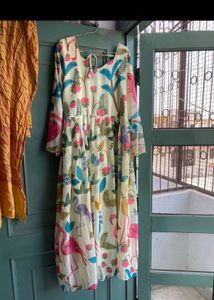 sale price is ₹250Flamingo Print Maxi Dress