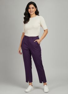 Purple Women's Cropped Trousers