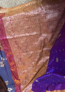 Vibrant Purple Paisley Saree