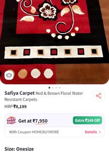 Red Waterproof Carpet Big ⭐️(new)