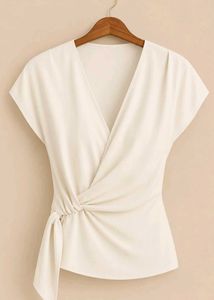 WHITE WRAP TOP