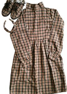 Self-stitched dress Chic  Plaid Mini Dres