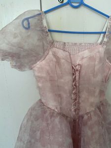 Pink Puff Sleeve Mini Dress