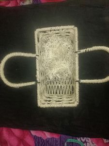 NEW Metal Jute Basket