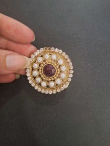 Statement Ring: Gold with Gem Accents