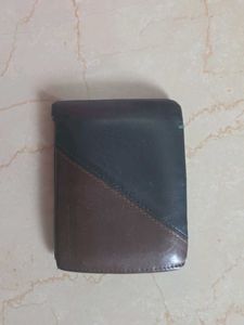 Two-Tone Leather Bifold Wallet