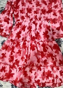 pink floral dress
