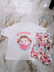 Cute  Print Pajama Set