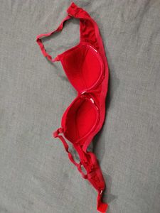 red &amp; black paded bra