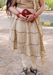 Embellished anarkali suit payjama Set