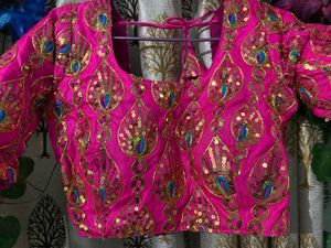 Pink Sequin Embellished Blouse