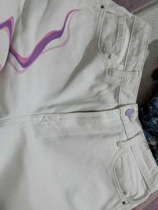 Unique Abstract Print Jeans