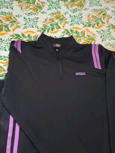 Black &amp; Purple Sporty Top