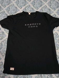 Black "EMBRACE CHNG" T-Shirt