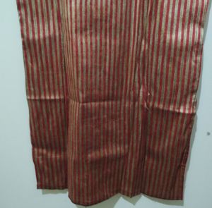 Red And Gold Striped Kurta