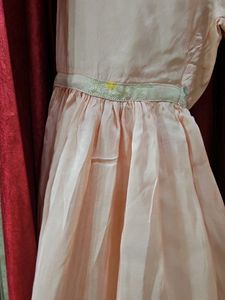 Beautiful Peach suit Set with Green Dupatta