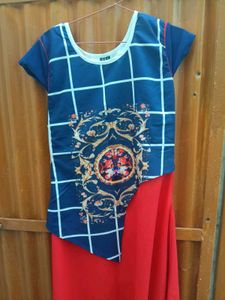 Stylish Blue &amp; Red Kurta Set❤️💙