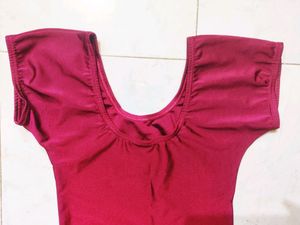 Burgundy Leotard  Dance Gymnastics Swimming Costum