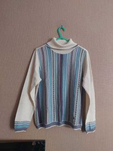 Striped Turtleneck Sweater