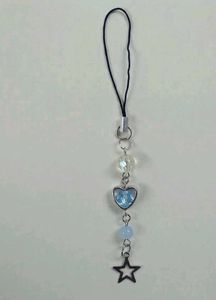 Blue Heart & Star phone Charm