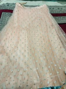 Peach &amp; Teal Designer Lehenga Set | Floral Embroid