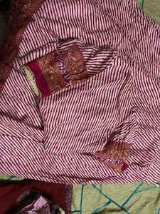 Boho Striped Ethnic lengha
