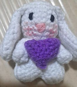 Crocheted Bunny with Heart
