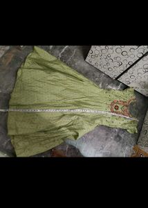 Stunning Green Embroidered Anarkali Gown