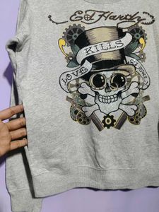Ed Hardy grey Graphic Sweatshirt