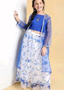 Embroided Lehenga Choli set with long Shrug