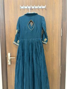 Elegant Peacock blue Gown