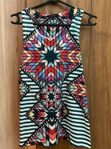 Ginger Colorful Geometric Print Tank Top